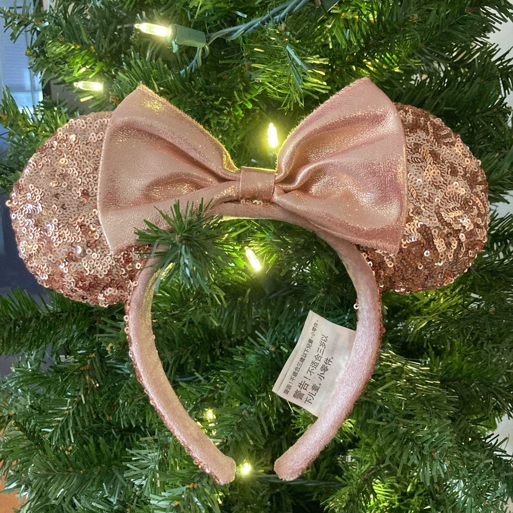 Disney Rose Gold Sequin Minnie Ears
